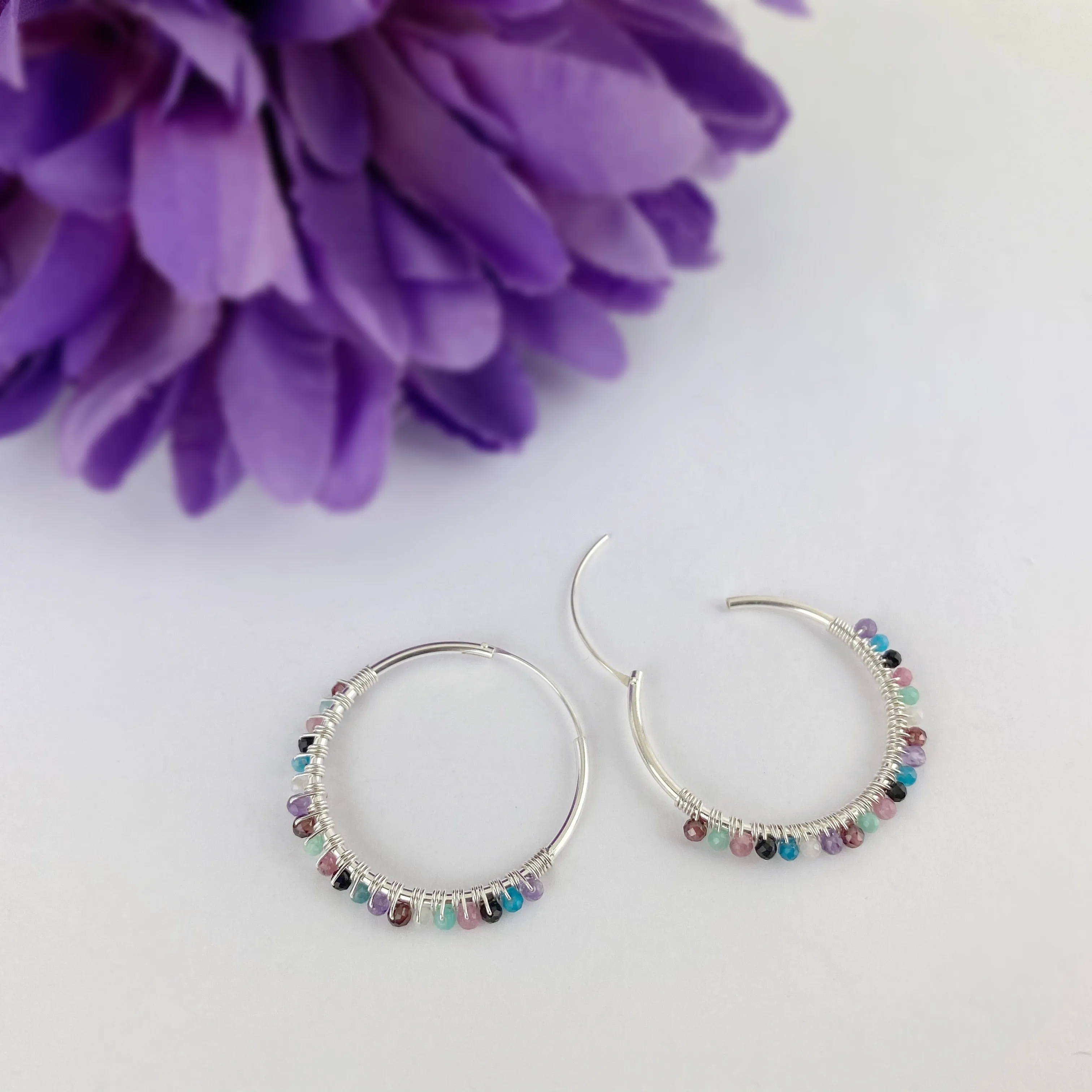 Pastel Hoop Earrings - VE235