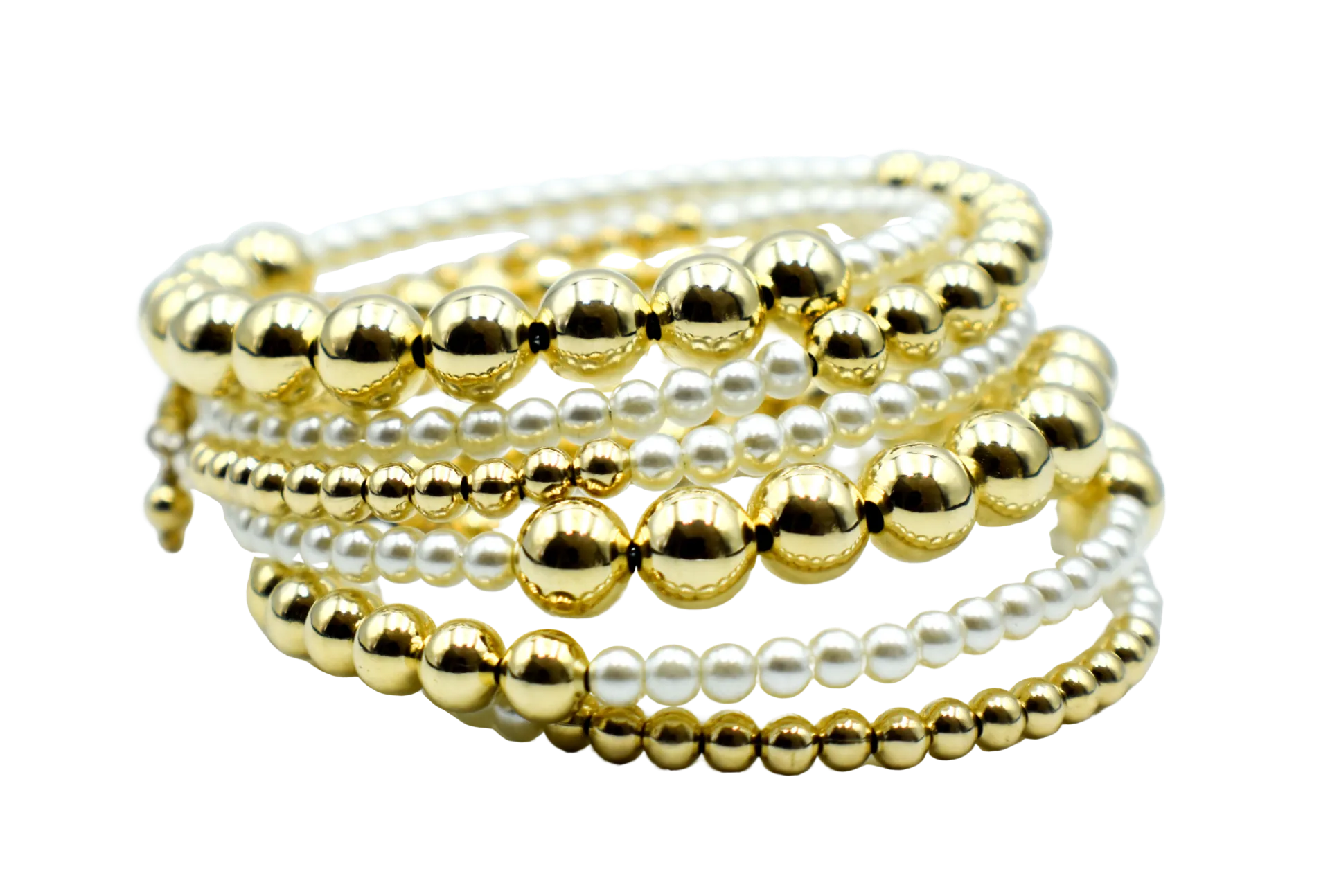 Pelotas Gold and Pearls Bead Bracelet