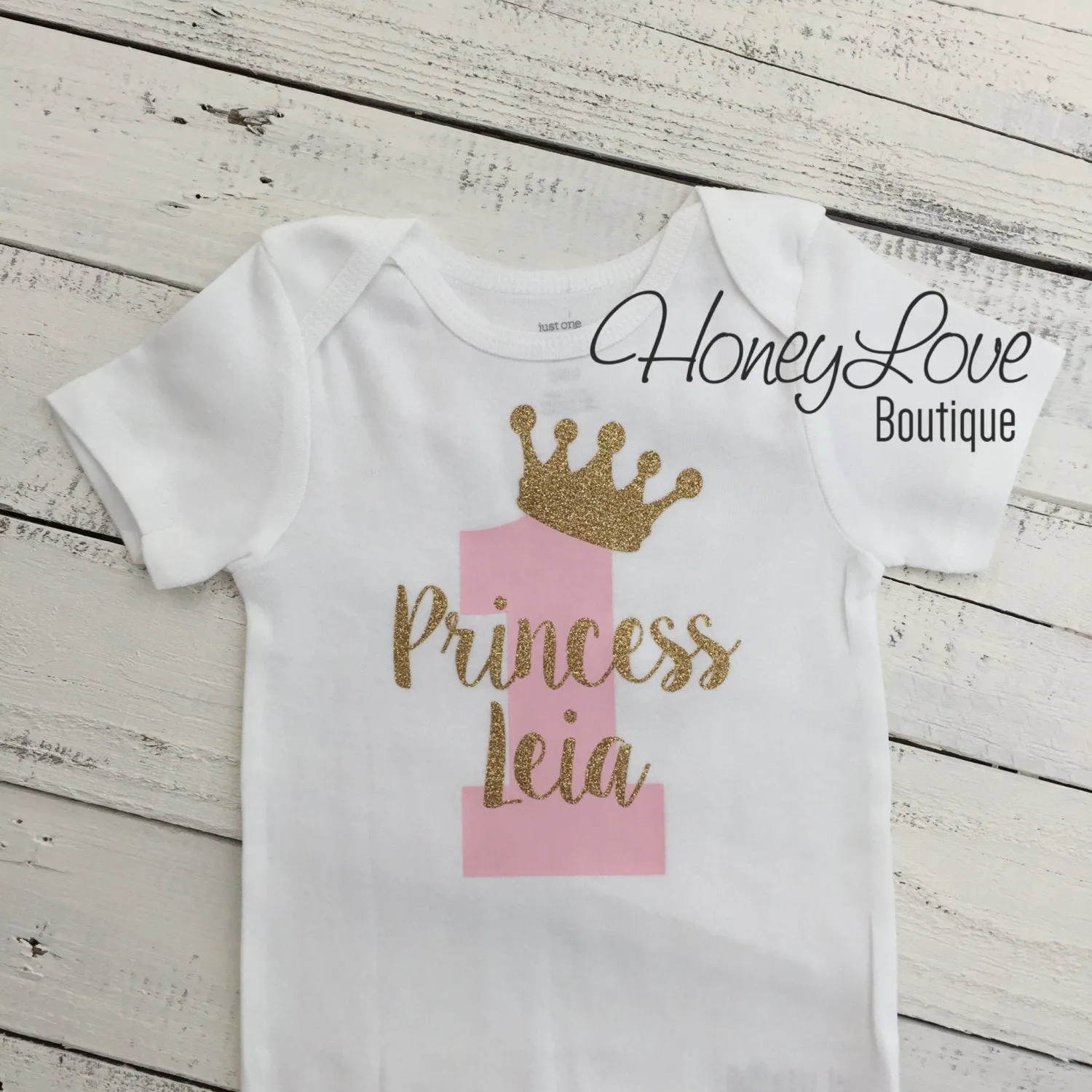 Personalized First Birthday Prince/Princess Bodysuit - Boy/Girl Twins