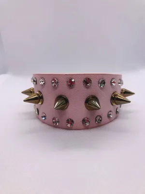 Pink studded bracelet