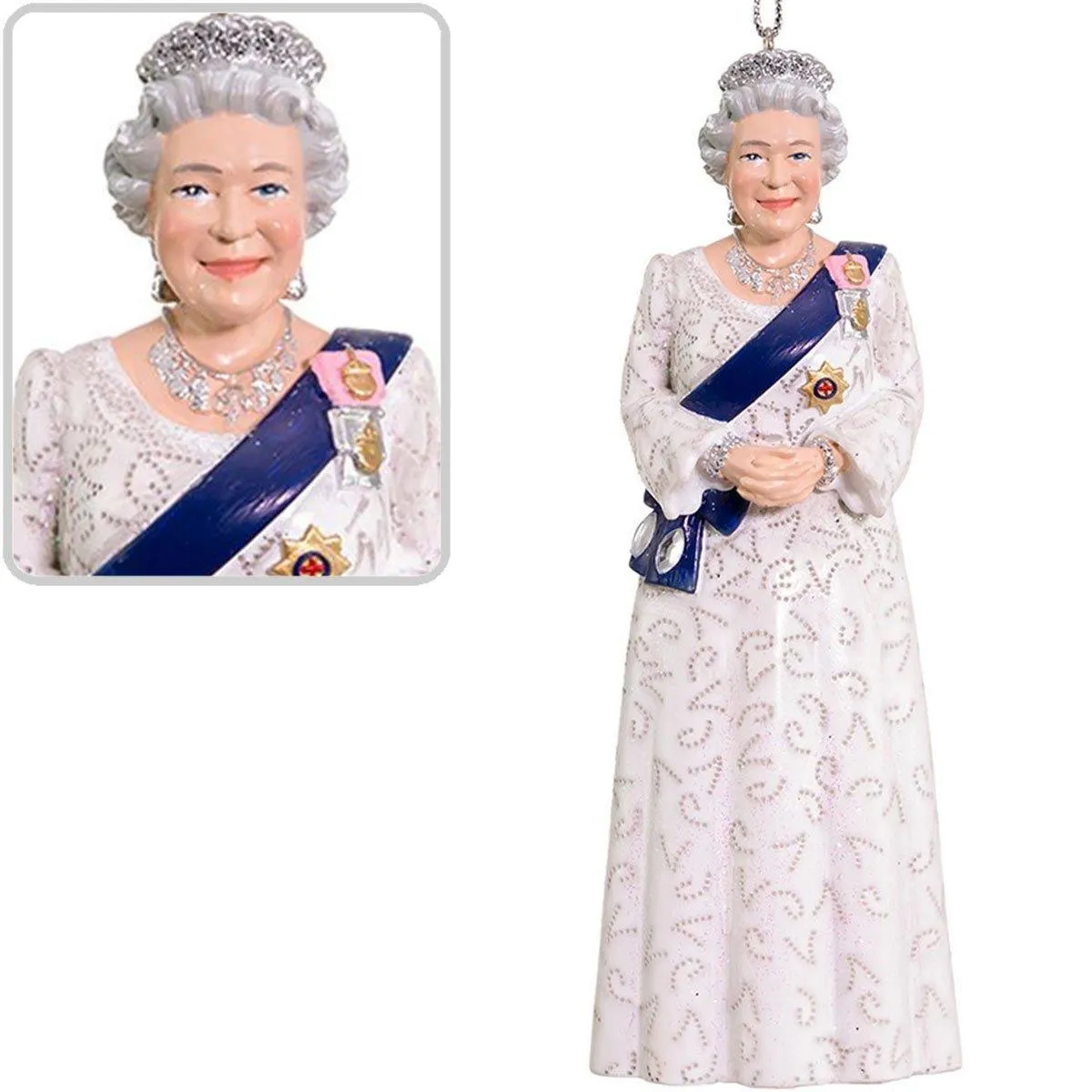 Queen Elizabeth 4 3/4-Inch Resin Ornament by Kurt S. Adler