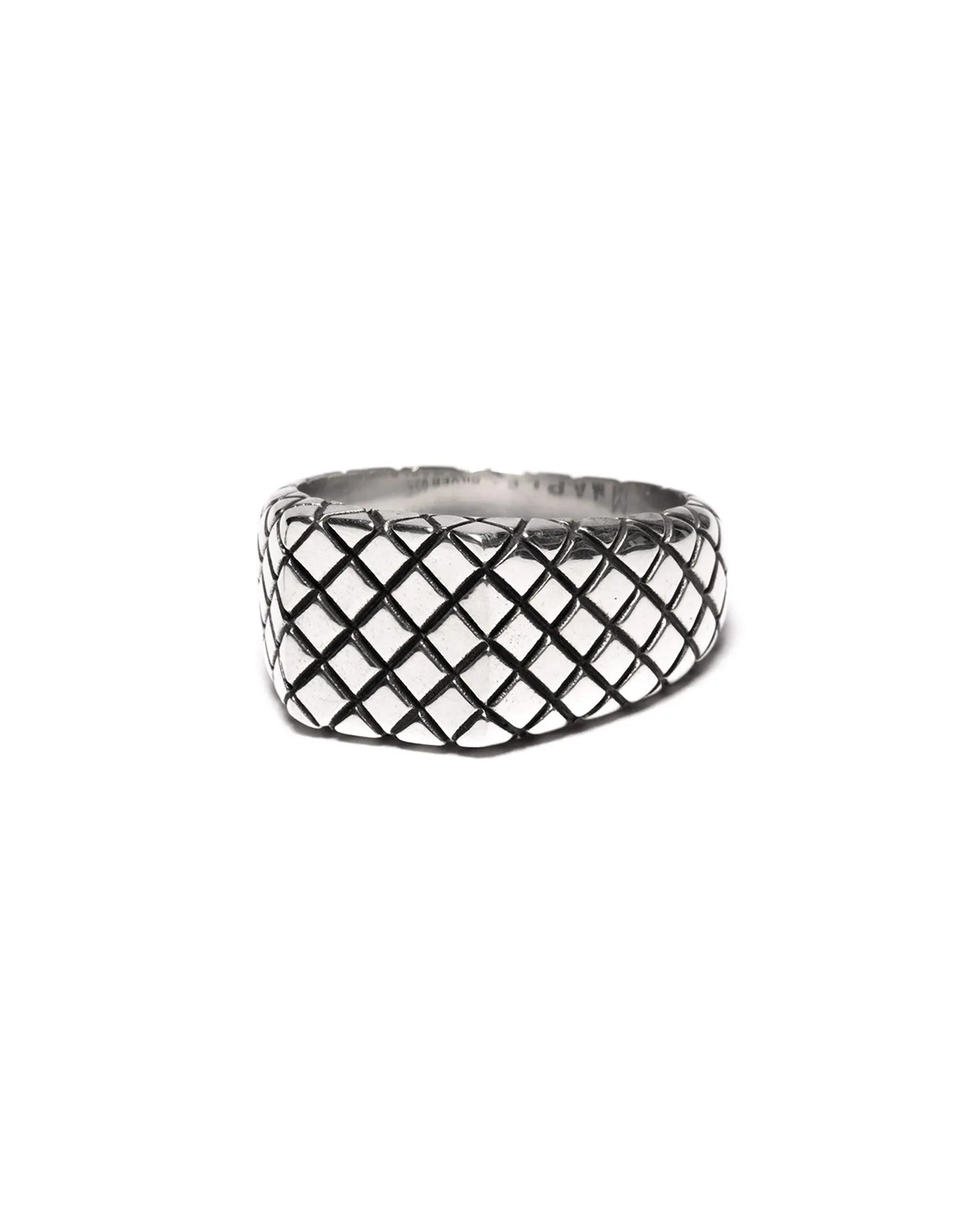 Quilted Signet Ring Silver 925