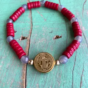 Red St Benedict Protection Bracelet