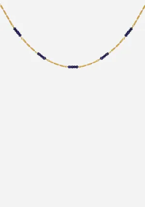 RIVIERA NECKLACE LAPIS GOLD