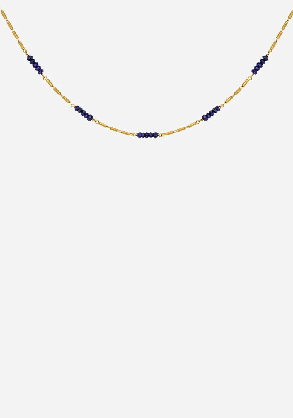 RIVIERA NECKLACE LAPIS GOLD