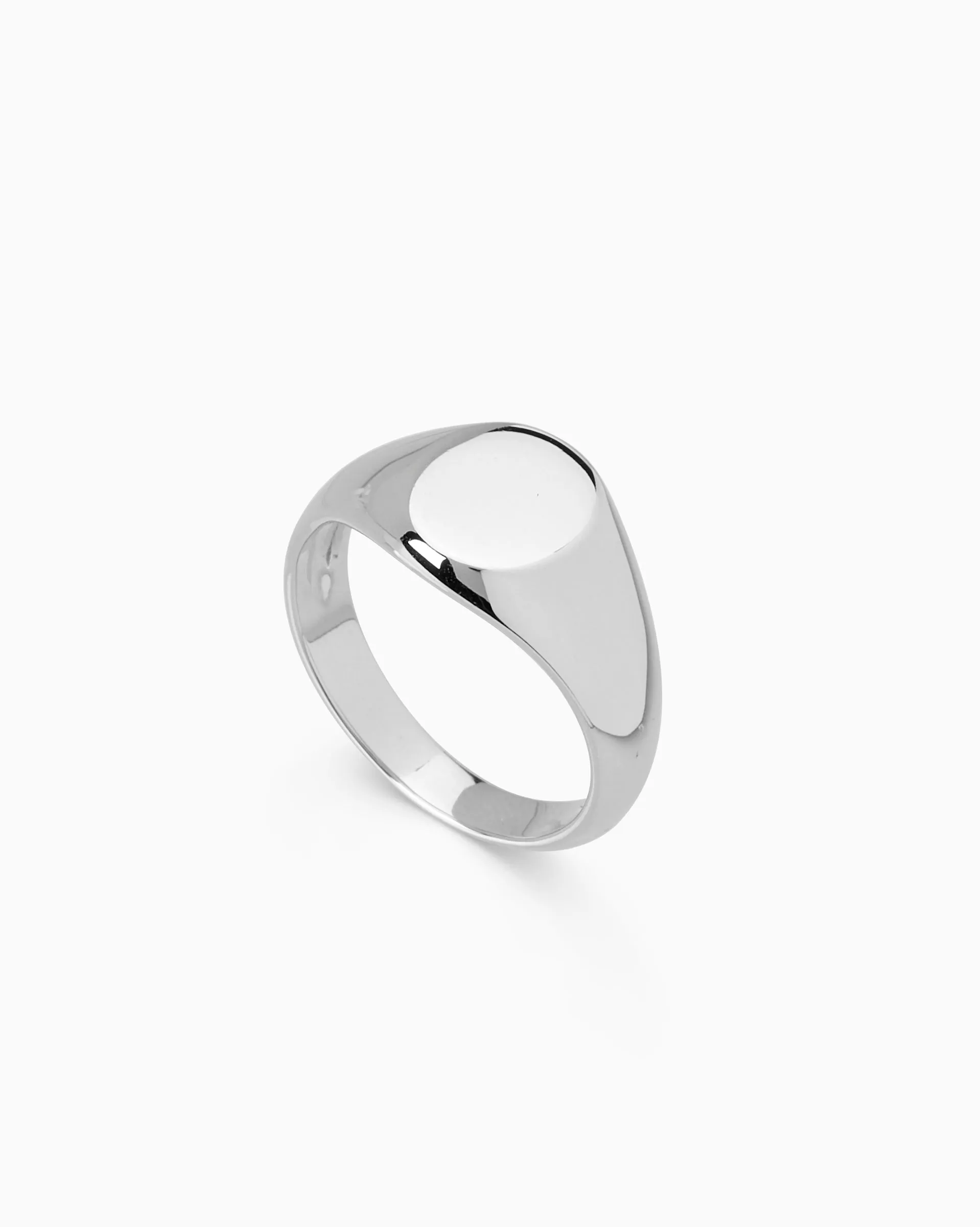 Signature Petite Signet Ring | Silver