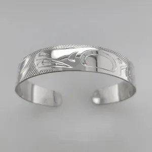 Silver 1/2" Bear Bracelet