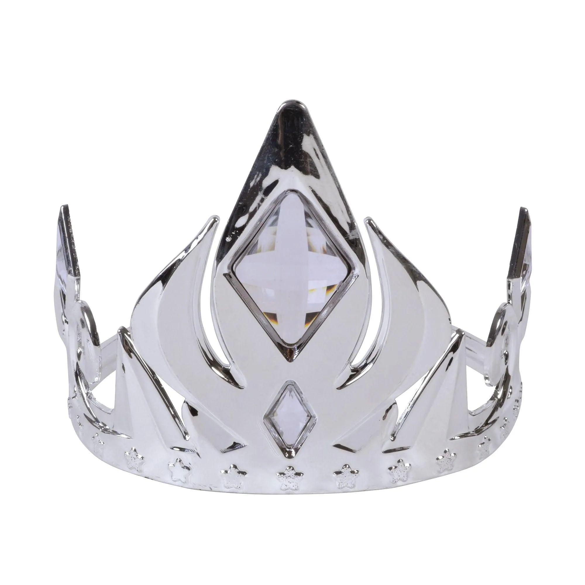 Silver Crown Tiara with Clear Stones