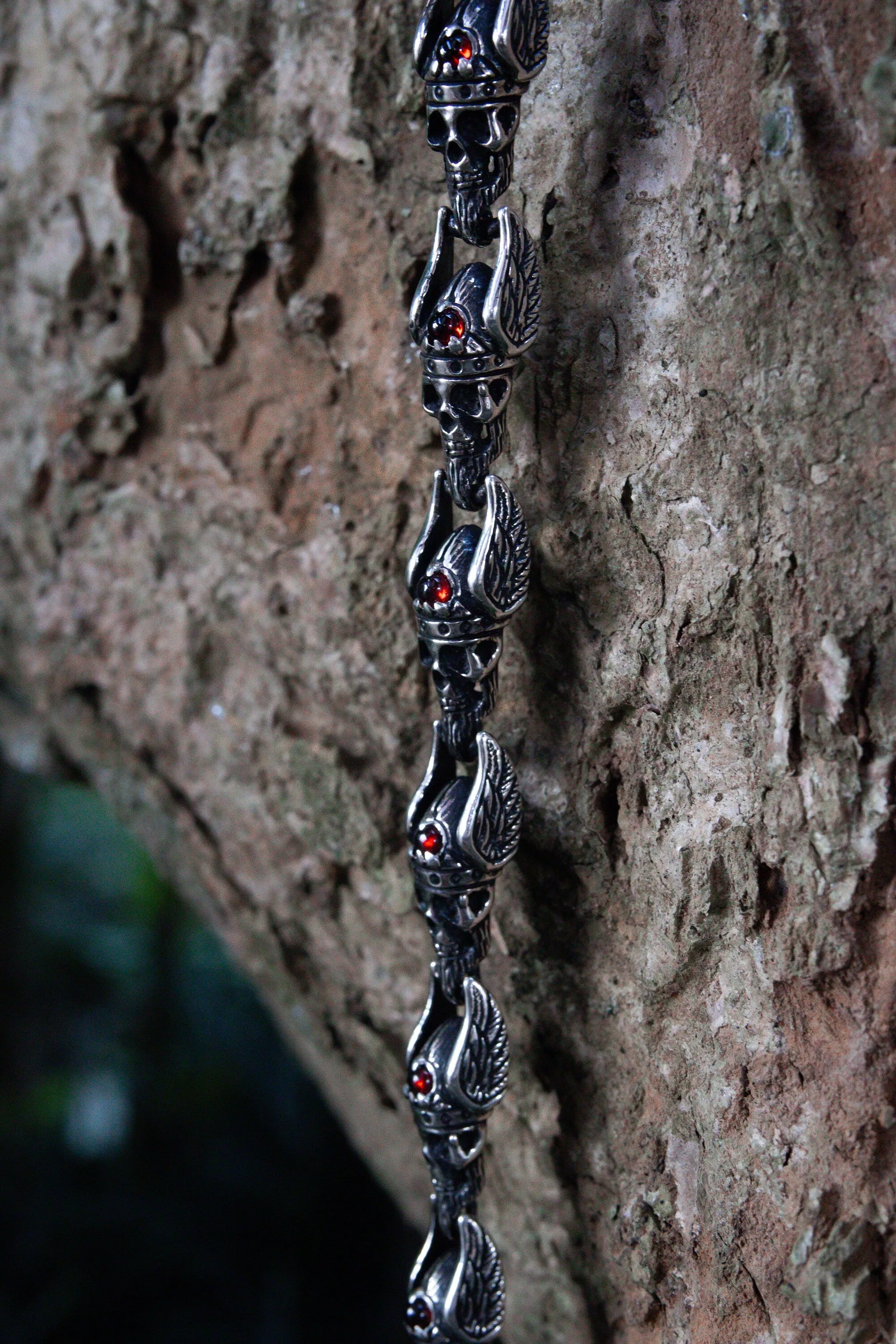 Skull Silver Bracelet "No Fear"