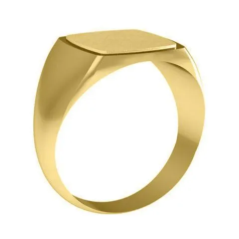 Step Edge Square Signet Ring - 10mm x 10mm