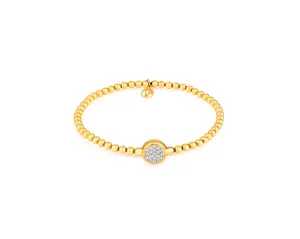 Stirata Pave Gold Stretch Bracelet