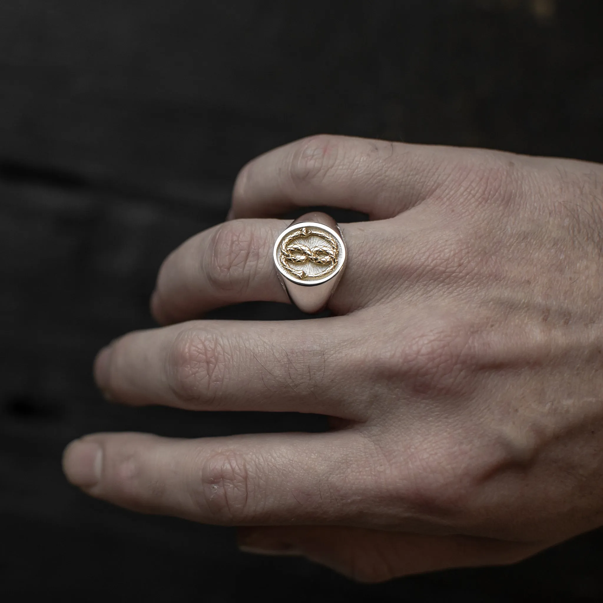 The Gold Ouroboros Ring