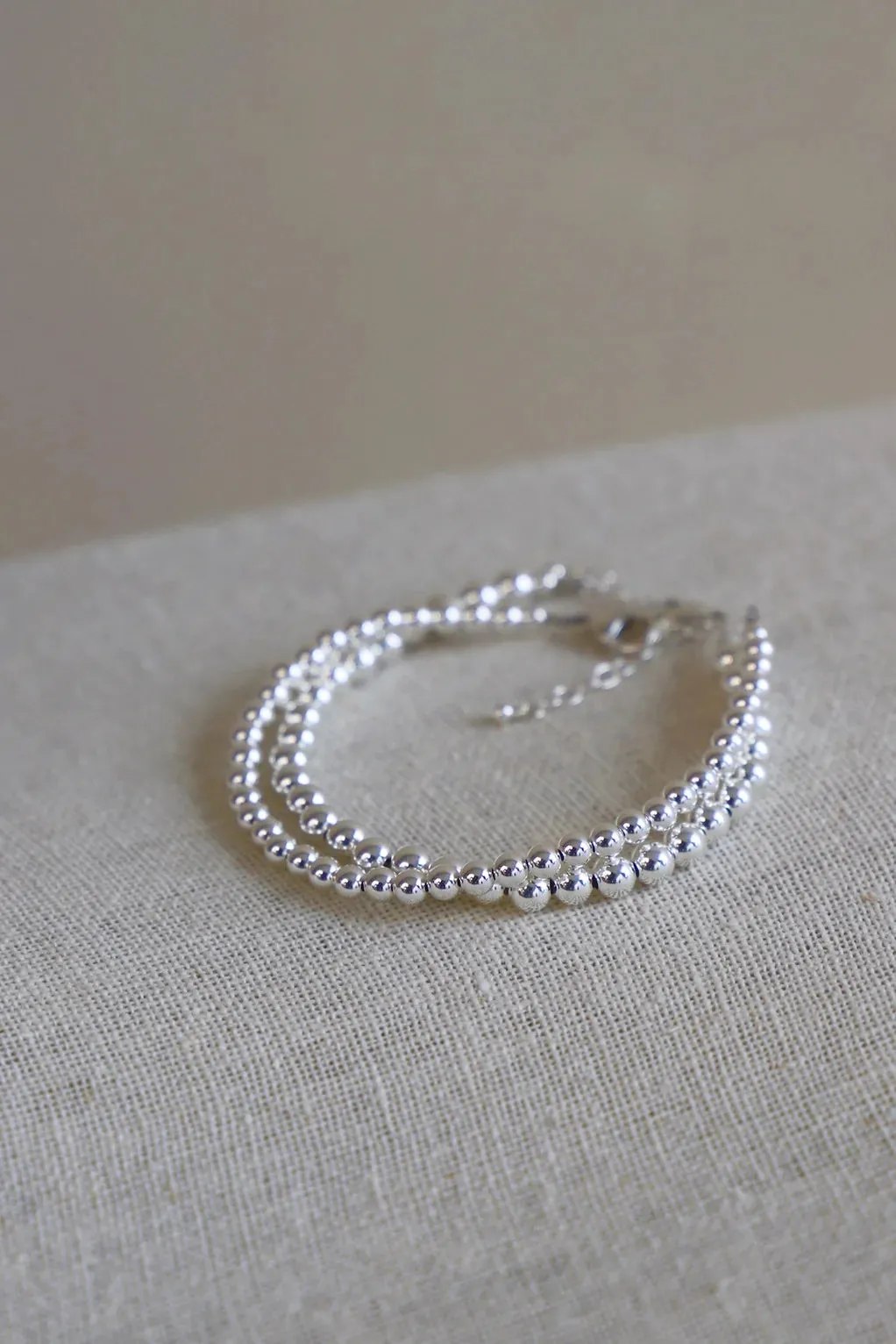 The Prairie Silver Beaded Bracelet