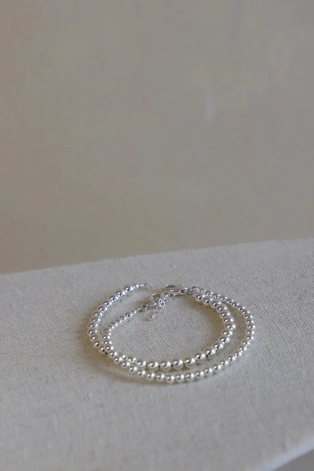 The Prairie Silver Beaded Bracelet