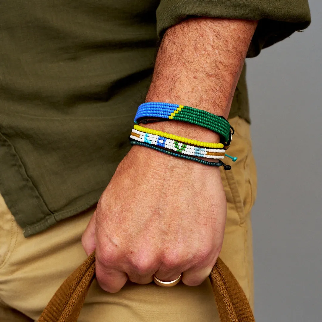 Tribal Bracelet - Blue/Yellow/Green