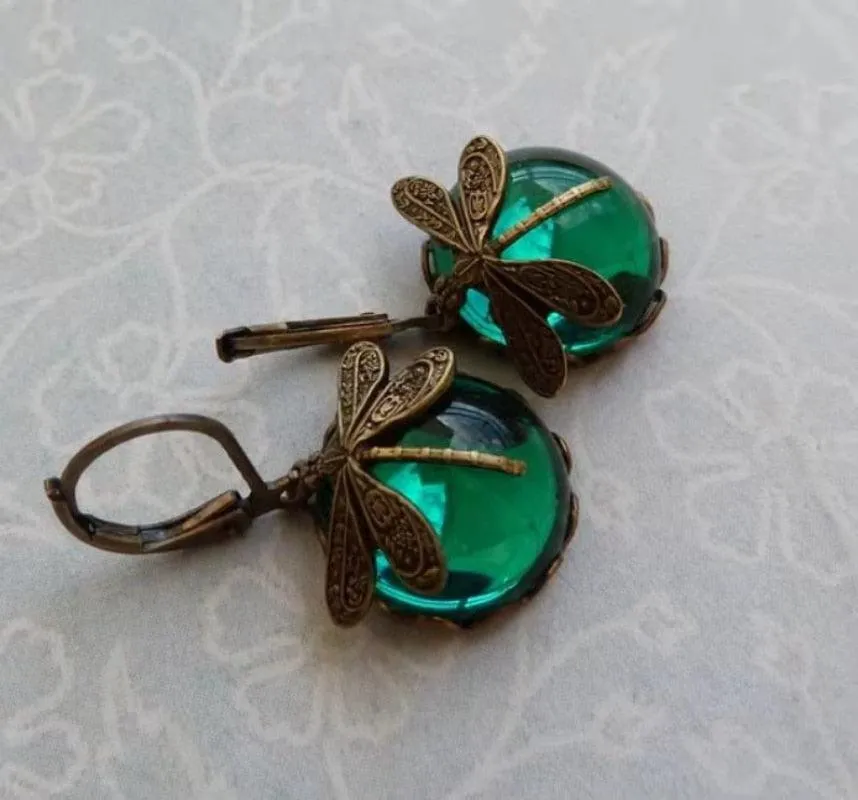 Vintage Dragonfly Earrings